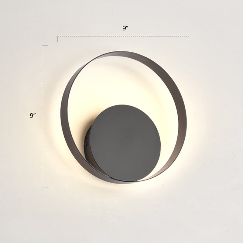 Lisslune | Nordic Geometric LED Wall Lamp Metal Nightstand Wall Mount Light in Gray