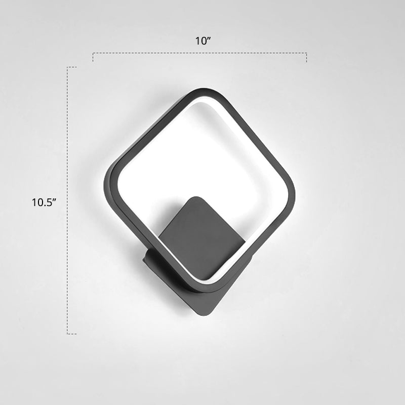 Lisslune | Nordic Geometric LED Wall Lamp Metal Nightstand Wall Mount Light in Gray