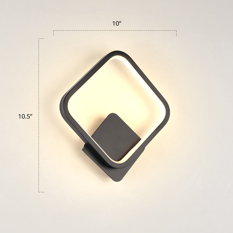 Lisslune | Nordic Geometric LED Wall Lamp Metal Nightstand Wall Mount Light in Gray