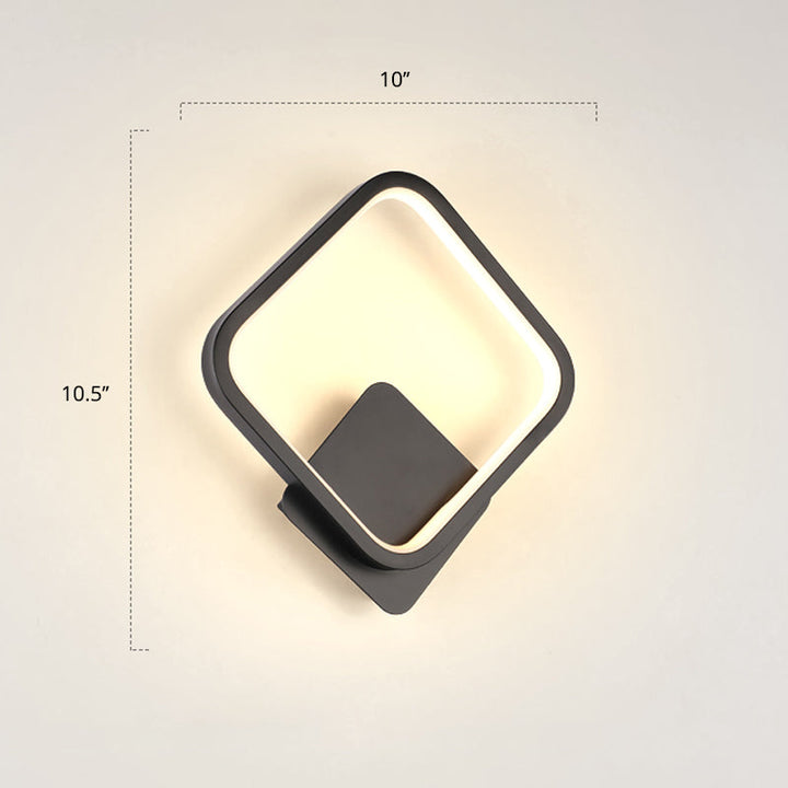 Lisslune | Nordic Geometric LED Wall Lamp Metal Nightstand Wall Mount Light in Gray