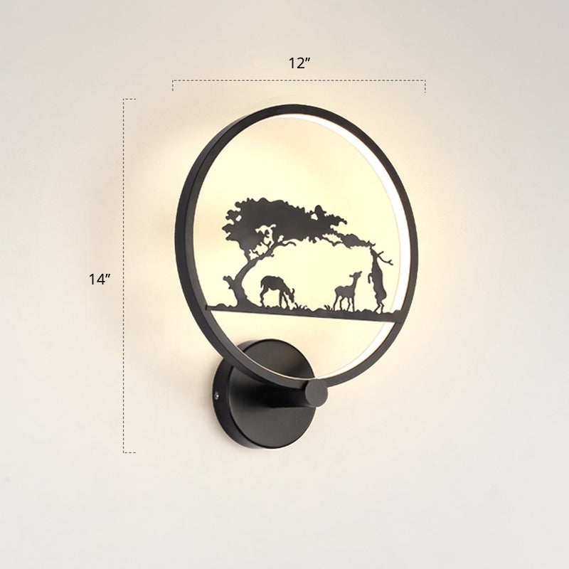 Lisslune | Nordic Geometric LED Wall Lamp Metal Nightstand Wall Mount Light in Gray
