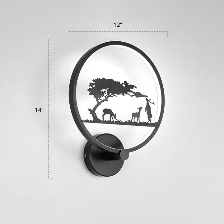 Lisslune | Nordic Geometric LED Wall Lamp Metal Nightstand Wall Mount Light in Gray