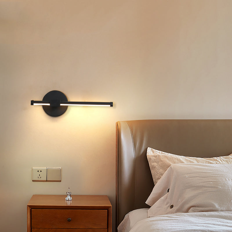 Lisslune | Pencil-shaped Nightstand Wall Lamp Light Metallic LED Minimalist Wall Mount Lighting