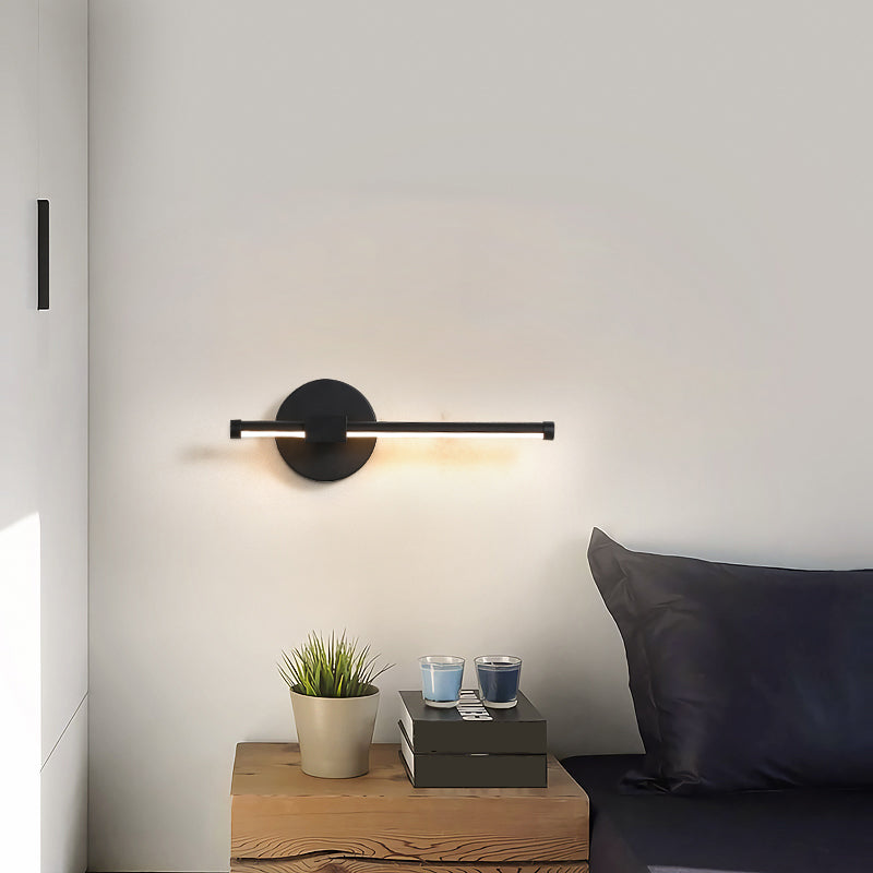 Lisslune | Pencil-shaped Nightstand Wall Lamp Light Metallic LED Minimalist Wall Mount Lighting