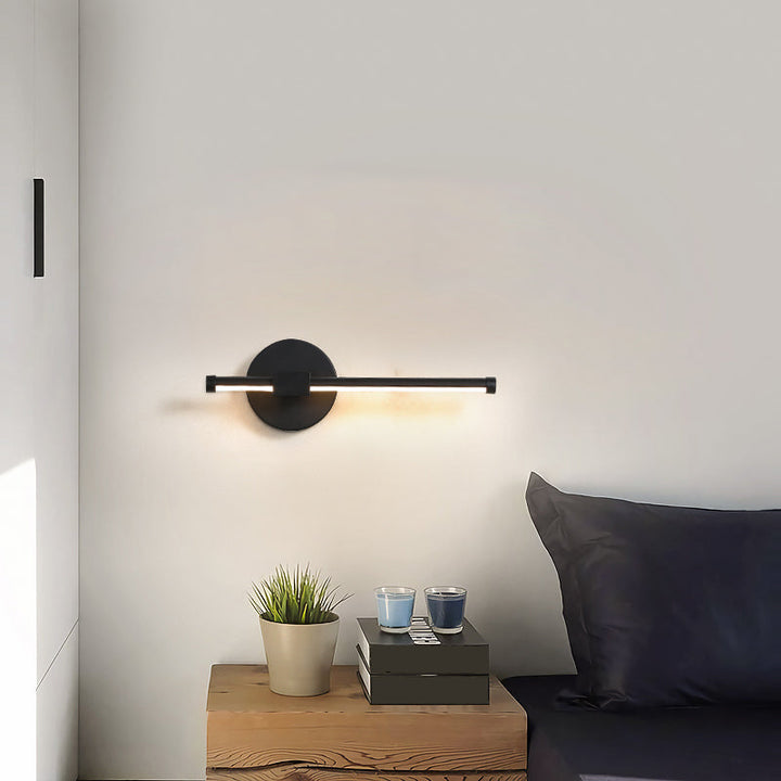 Lisslune | Pencil-shaped Nightstand Wall Lamp Light Metallic LED Minimalist Wall Mount Lighting