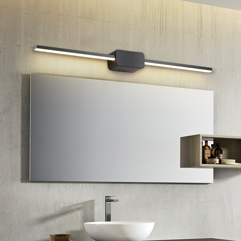Lisslune | Slim LED Wall Light Sconce Minimalist Style Metal Bathroom Vanity Lighting Ideas