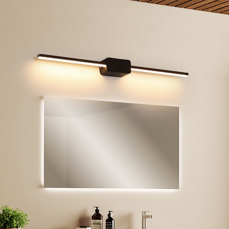 Lisslune | Slim LED Wall Light Sconce Minimalist Style Metal Bathroom Vanity Lighting Ideas
