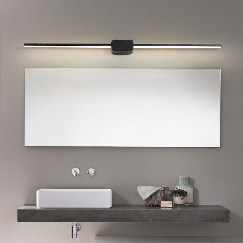 Lisslune | Slim LED Wall Light Sconce Minimalist Style Metal Bathroom Vanity Lighting Ideas