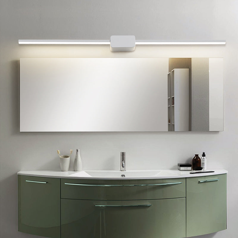 Lisslune | Slim LED Wall Light Sconce Minimalist Style Metal Bathroom Vanity Lighting Ideas