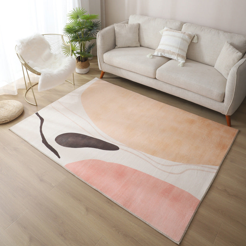Lisslune | Relaxing Living Room Carpet Multicolor Color Block Indoor Carpet Polypropylene Non-Slip Backing Easy Care Carpet