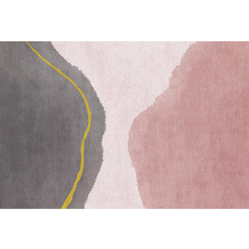 Lisslune | Stylish living room rug colorful color block indoor mat polypropylene non-slip backing pet-friendly rug