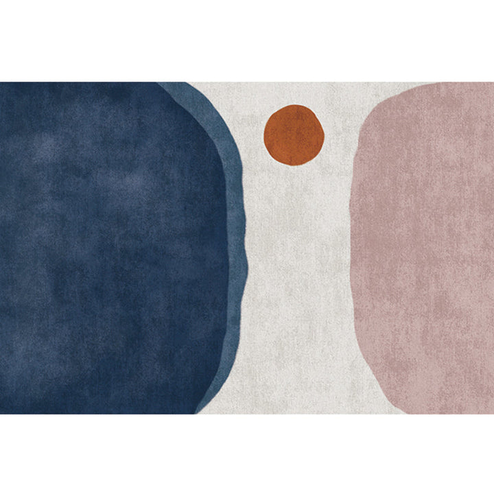 Lisslune | Stylish living room rug colorful color block indoor mat polypropylene non-slip backing pet-friendly rug