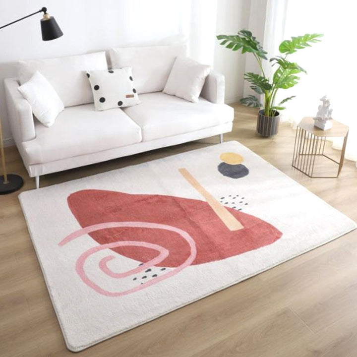 Lisslune | Southwestern handcrafted rug Multicolor Polyester indoor rug non-slip backing easy care rug for living room