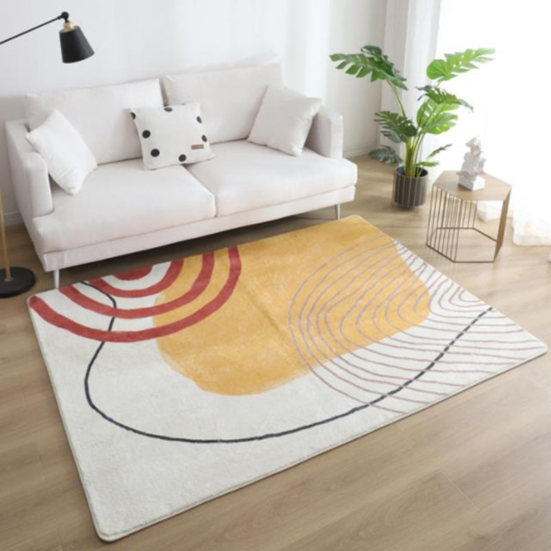 Lisslune | Southwestern handcrafted rug Multicolor Polyester indoor rug non-slip backing easy care rug for living room