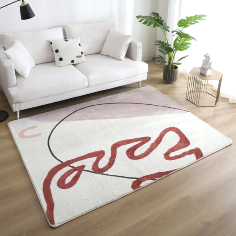 Lisslune | Southwestern handcrafted rug Multicolor Polyester indoor rug non-slip backing easy care rug for living room