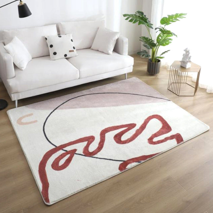 Lisslune | Southwestern handcrafted rug Multicolor Polyester indoor rug non-slip backing easy care rug for living room