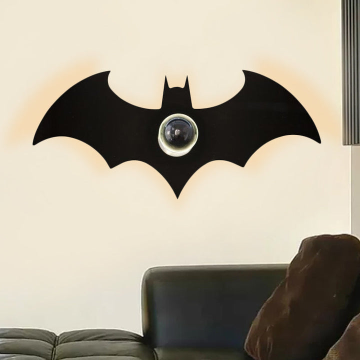 Skørter | Metal Small Bat Wall Lamp 1 Head Modern Creative Sconce Lamp in Black for Boys Bedroom
