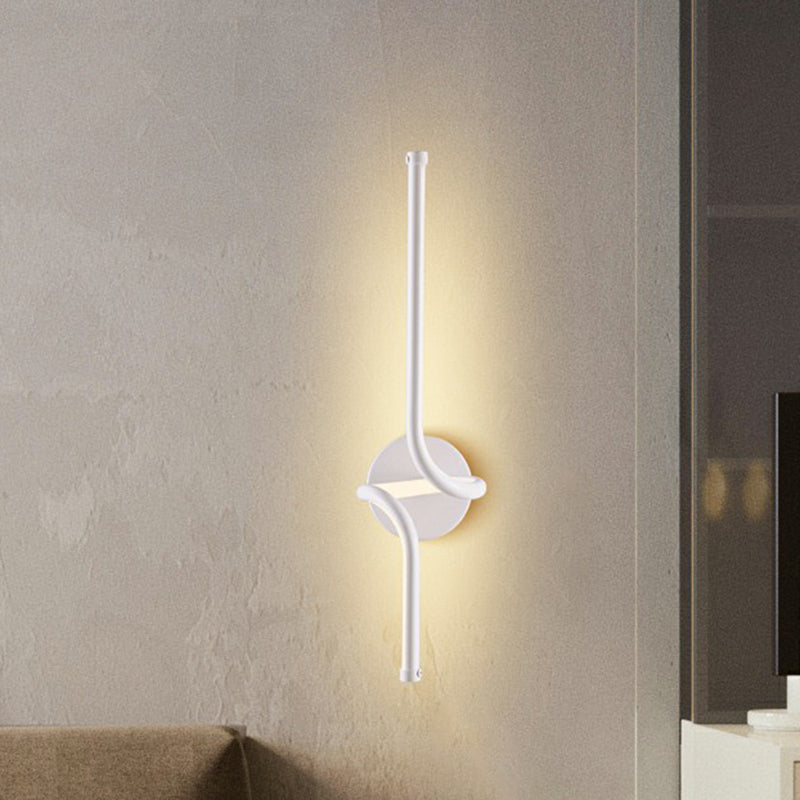 Lisslune | Linear Nightstand Wall Lighting Metallic Minimalist Style LED Wall Light