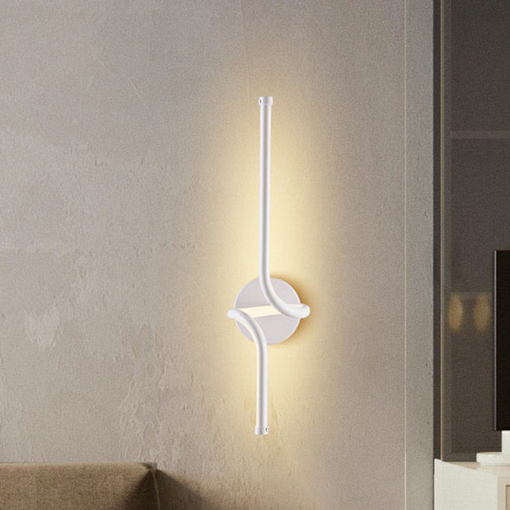 Lisslune | Linear Nightstand Wall Lighting Metallic Minimalist Style LED Wall Light