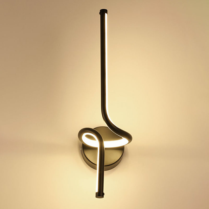 Lisslune | Linear Nightstand Wall Lighting Metallic Minimalist Style LED Wall Light