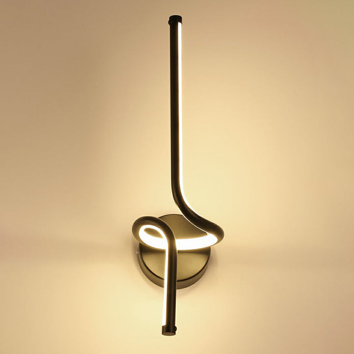 Lisslune | Linear Nightstand Wall Lighting Metallic Minimalist Style LED Wall Light