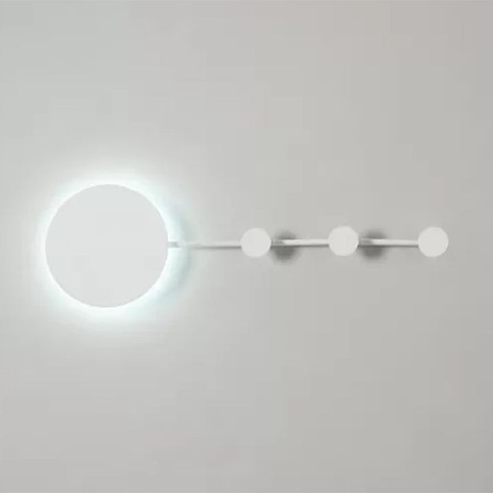 Lisslune | 27.5"/39" Width Black/White Round LED Wall Lamp Simplicity LED Acrylic Wall Light in Warm/White Light with Hangers