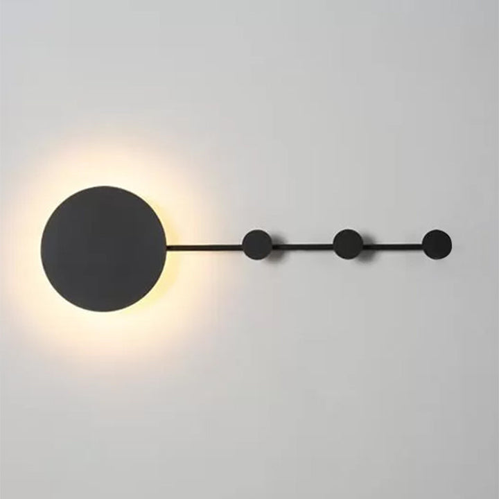 Lisslune | 27.5"/39" Width Black/White Round LED Wall Lamp Simplicity LED Acrylic Wall Light in Warm/White Light with Hangers