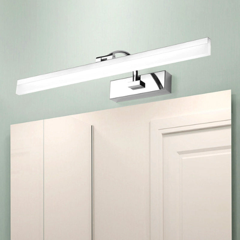 Lisslune | Acrylic Slim Vanity Light Contemporary Style LED Chrome Finish Wall Lamp for Bathroom, 16"/19.5" Diameter