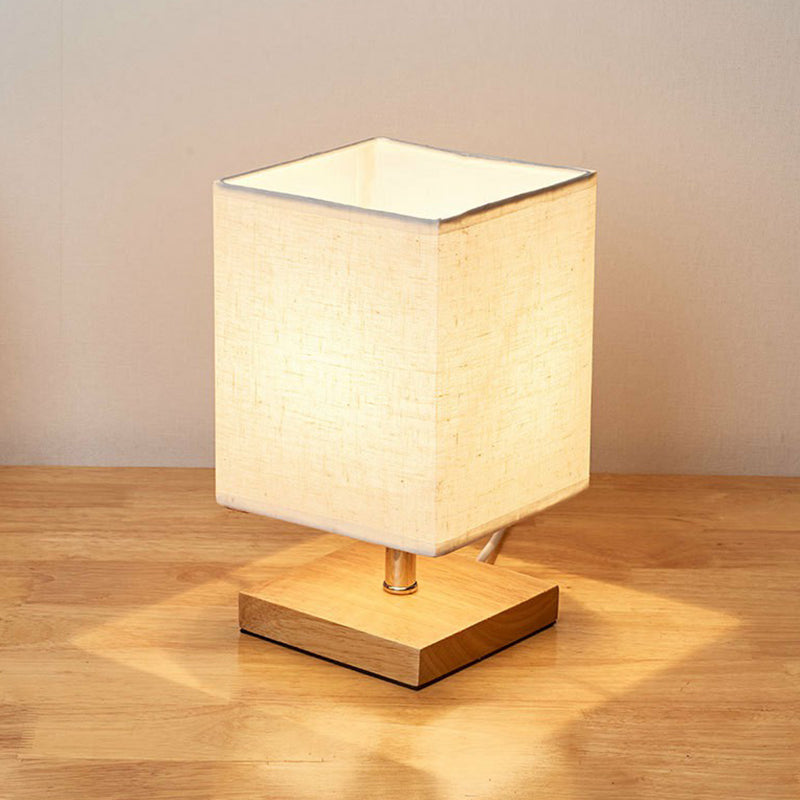 Lisslune | LinenWood Minimalist Table Lamp – Natural Wooden Base & Linen Shade for Warm, Modern Lighting