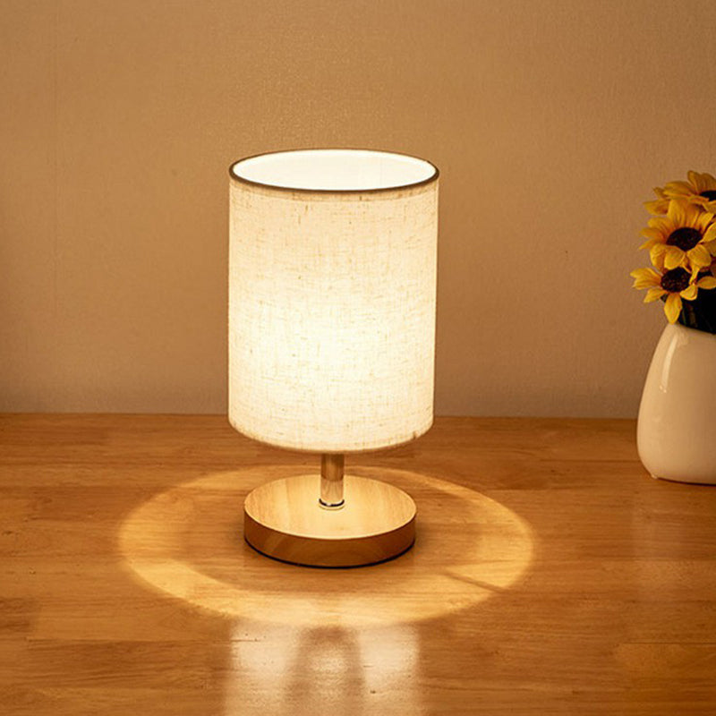 Lisslune | LinenWood Minimalist Table Lamp – Natural Wooden Base & Linen Shade for Warm, Modern Lighting