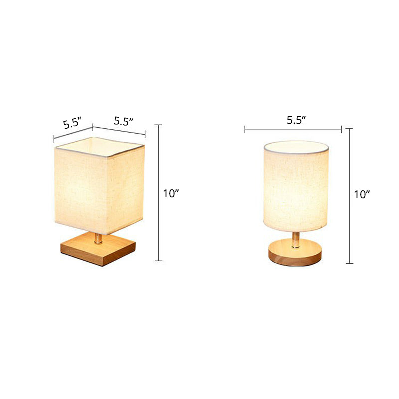 Lisslune | LinenWood Minimalist Table Lamp – Natural Wooden Base & Linen Shade for Warm, Modern Lighting