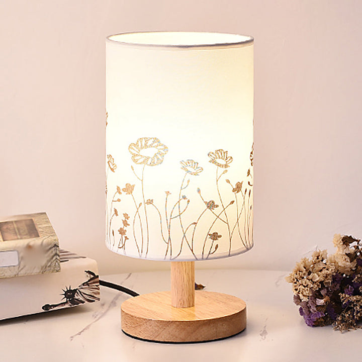 Lisslune | Printelle – Elegant nightstand lamp with artistic fabric texture
