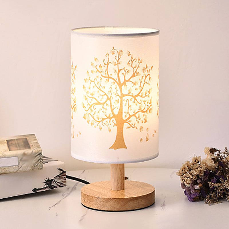 Lisslune | Printelle – Elegant nightstand lamp with artistic fabric texture