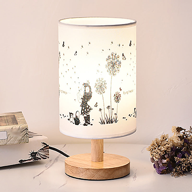 Lisslune | Printelle – Elegant nightstand lamp with artistic fabric texture