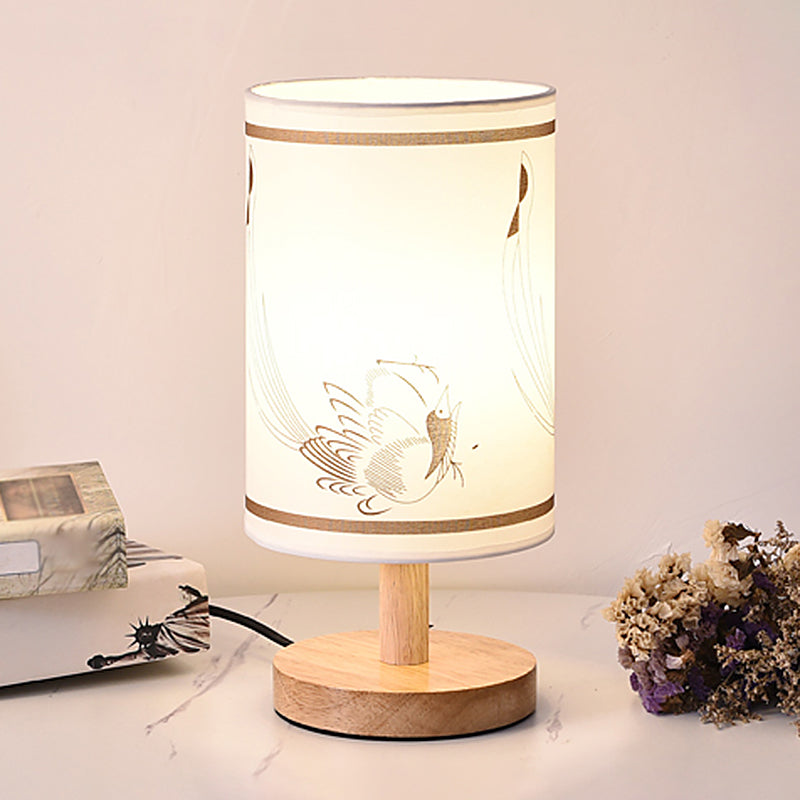 Lisslune | Printelle – Elegant nightstand lamp with artistic fabric texture