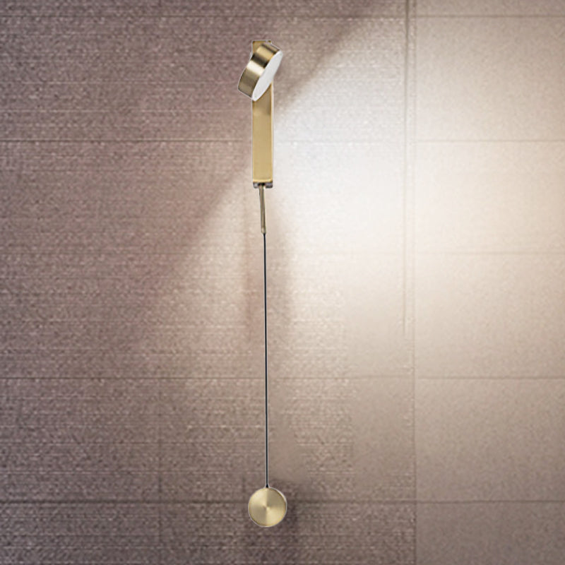 Lisslune | Modern simple drum shade wall light metal LED wall light for the bedroom in white/warm light