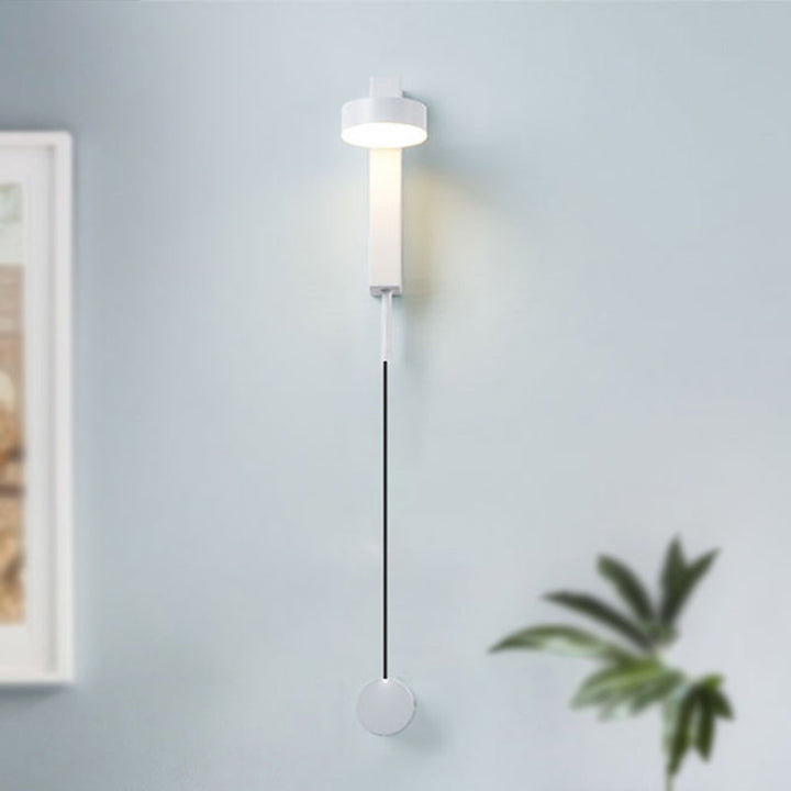 Lisslune | Modern simple drum shade wall light metal LED wall light for the bedroom in white/warm light