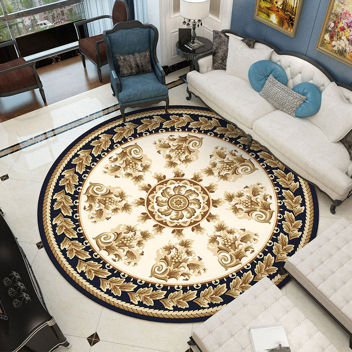 Lisslune | Shabby Chic Living Room Rug Multicolored Flower Printed Indoor Carpet Non-Slip Pet-Friendly Area Rug