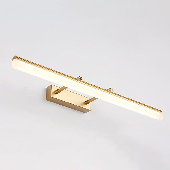Skørter | 16"/19.5" B Straight Wall Light Modern Style Acrylic LED Bathroom Mirror Light in Gold, Warm/White Light