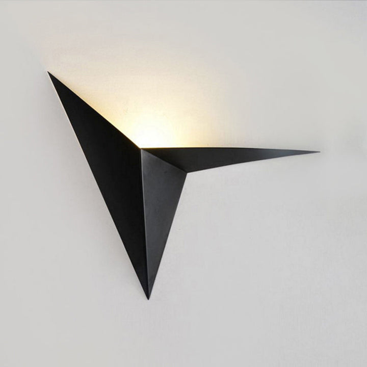 Skørter | Polygon Wall Lamp Light Contemporary Style Metal LED Black/White Wall Light for Living Room, Warm/White Lighting