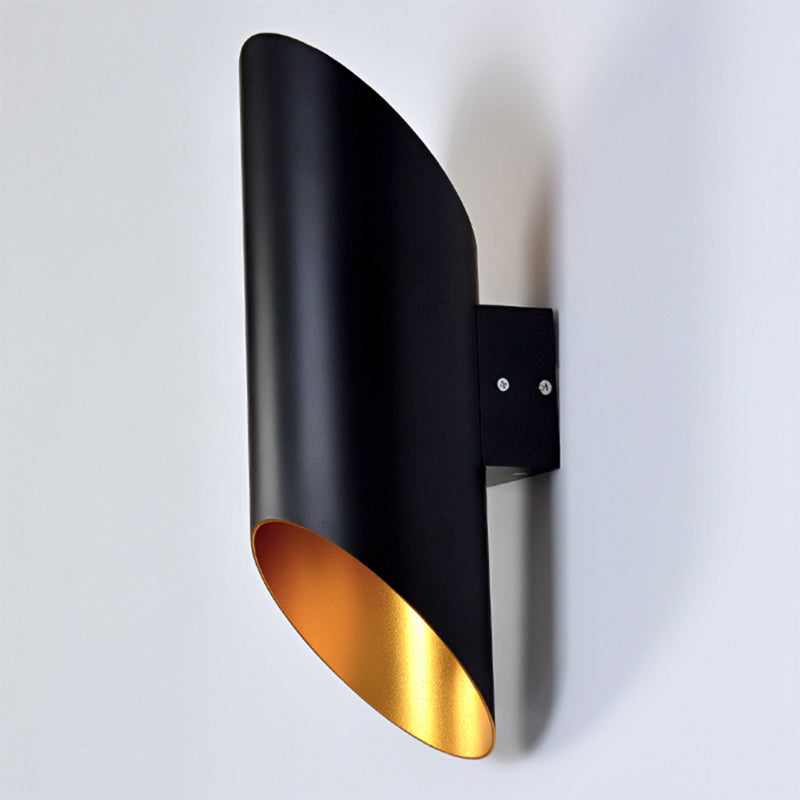 Lisslune | 2 Light Stair Wall Lamp with Tube Metal Shade Black Wall Mounted Lamp
