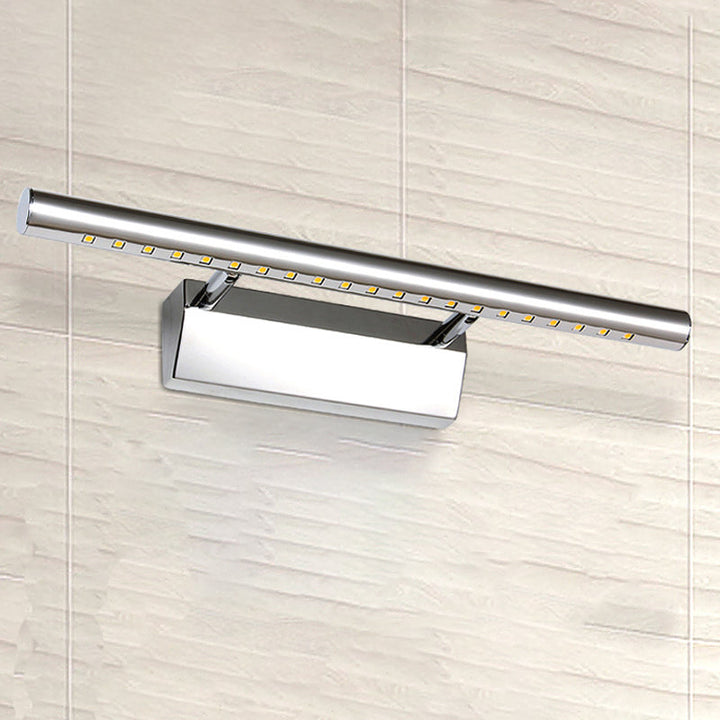 Lisslune | Modern Style Cylinder Vanity Wall Sconce Metallic 10"/16" W LED Bathroom Wall Light in Chrome, Warm-/White Light