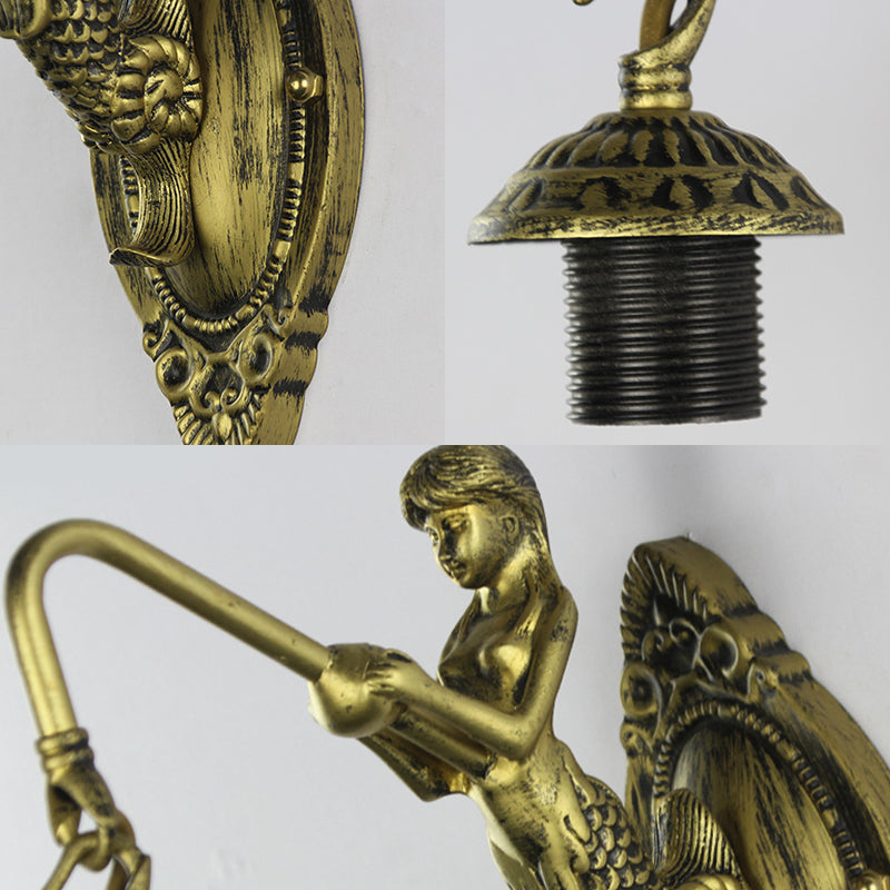 Lisslune | Mermaid's Lair - Elegant wall lamp with intricate mosaic and mermaid design