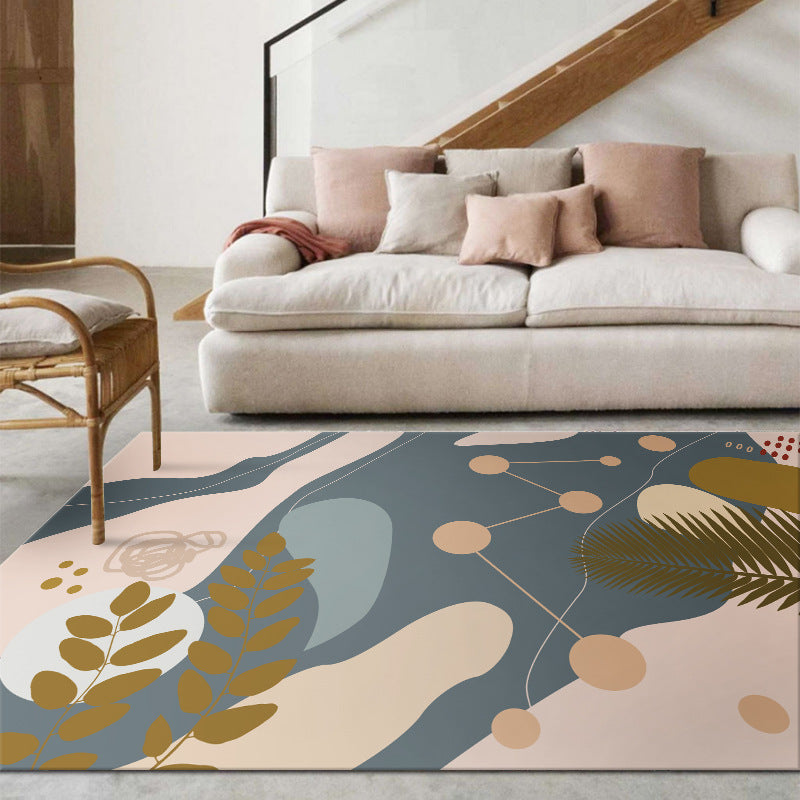 Lisslune | Western Color Power Carpet Multicolor Polypropylene Carpet Non-slip Stain-resistant Carpet for Living Room