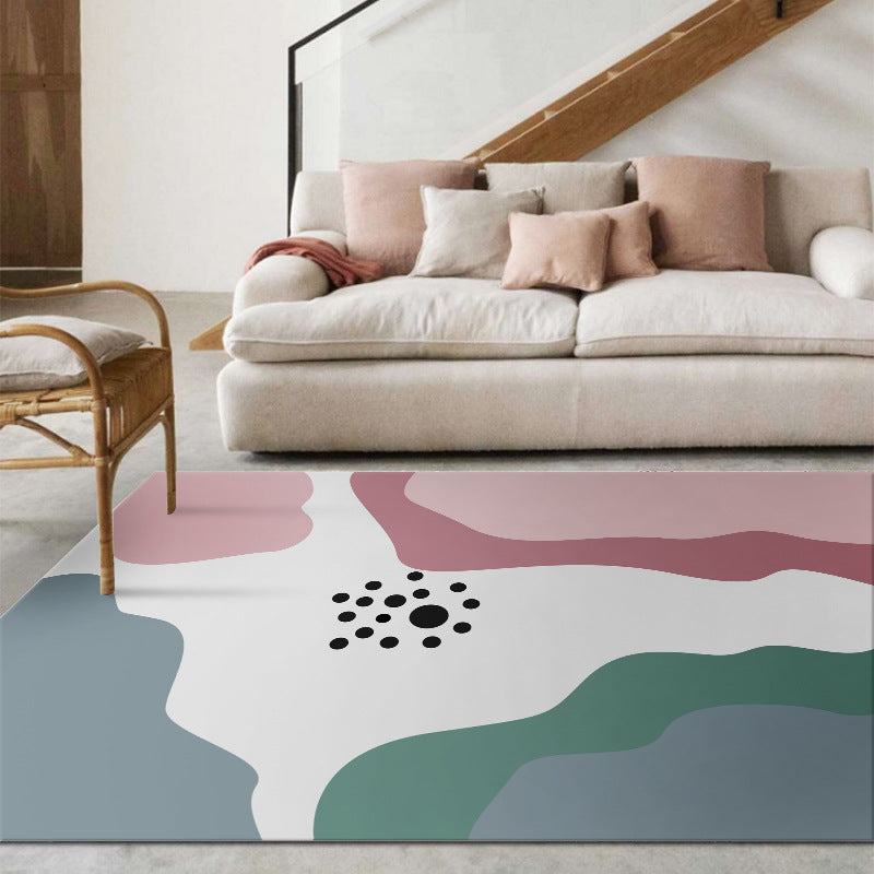 Lisslune | Western Color Power Carpet Multicolor Polypropylene Carpet Non-slip Stain-resistant Carpet for Living Room