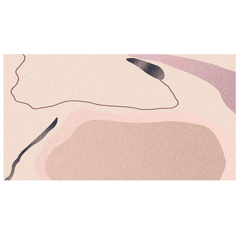Lisslune | Multicolored Hand-Printed Rug Polypropylene Relaxation Area Rug Non-Slip Back Washable Indoor Rug for the Living Room