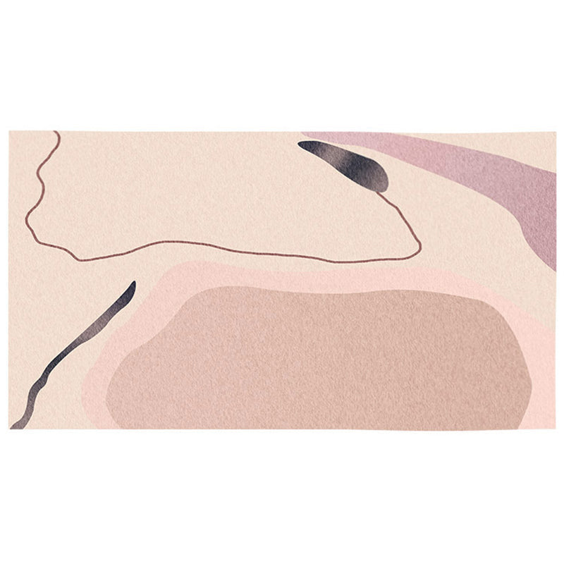 Lisslune | Multicolored Hand-Printed Rug Polypropylene Relaxation Area Rug Non-Slip Back Washable Indoor Rug for the Living Room