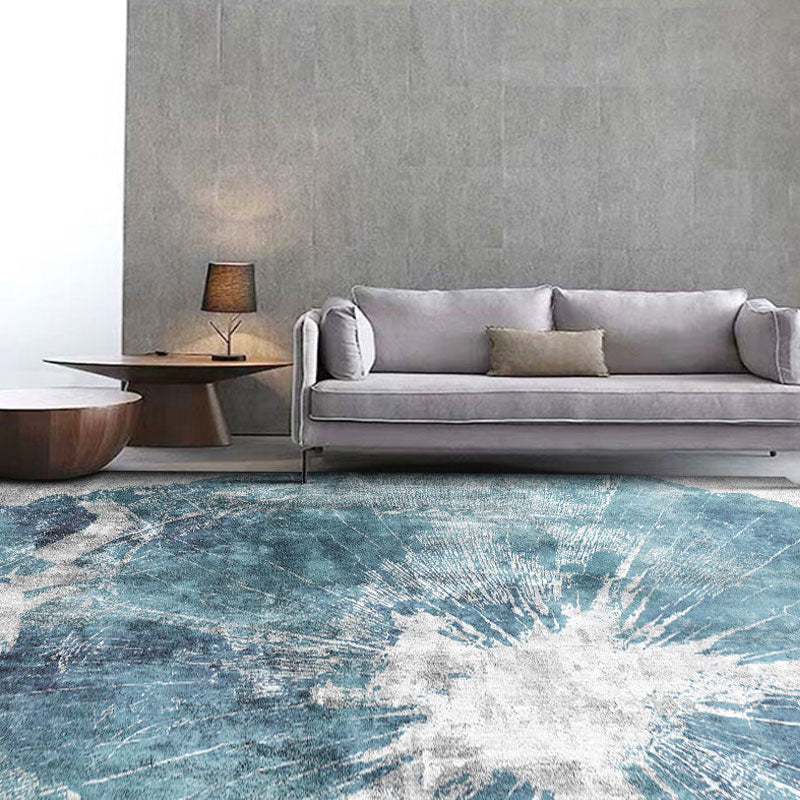 Lisslune | Scandinavian abstract printed rug multicolored polypropylene rug for indoors non-slip underside pet-friendly area rug for the living room