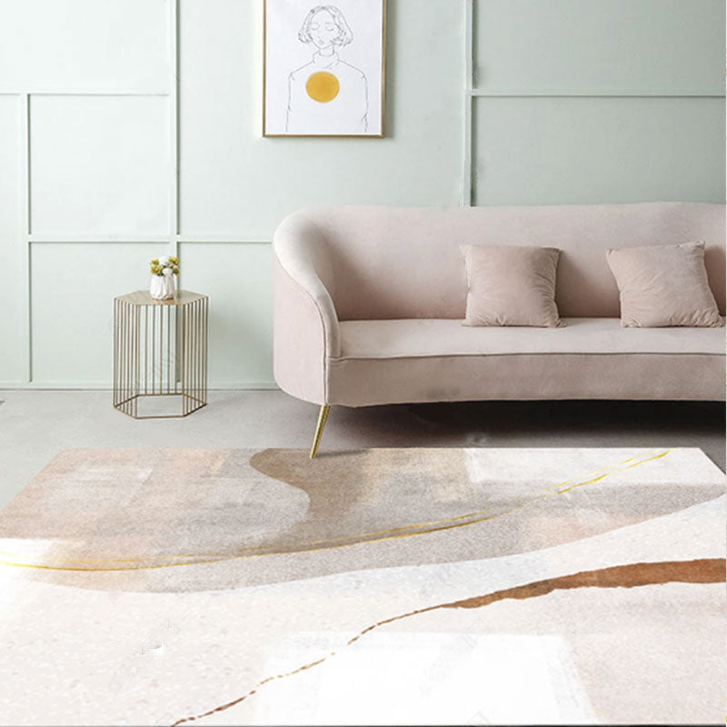 Lisslune | Scandinavian abstract printed rug multicolored polypropylene rug for indoors non-slip underside pet-friendly area rug for the living room