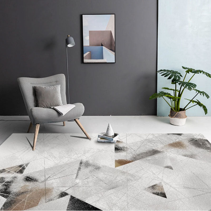 Lisslune | Scandinavian abstract printed rug multicolored polypropylene rug for indoors non-slip underside pet-friendly area rug for the living room